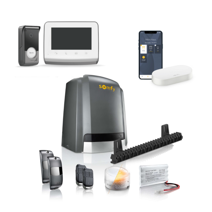 Napęd do bramy przesuwnej Slidy Moove 600 + Centralka Connectivity Kit + Wideodomofon V350