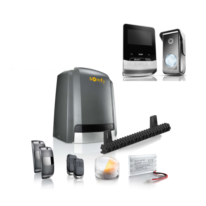 Napęd do bramy przesuwnej Slidy Moove 600 + Wideodomofon V100+ Somfy