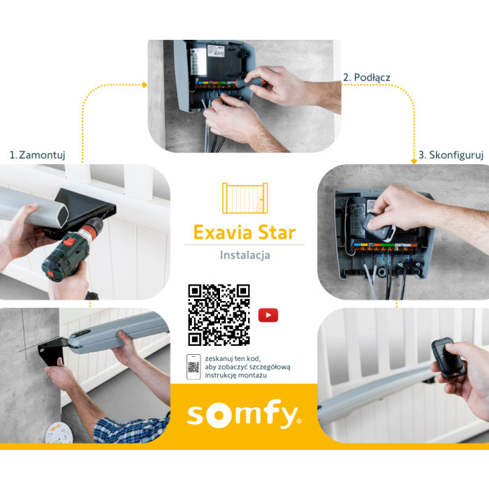 Somfy
Napęd Exavia Star - instrukcja montażu