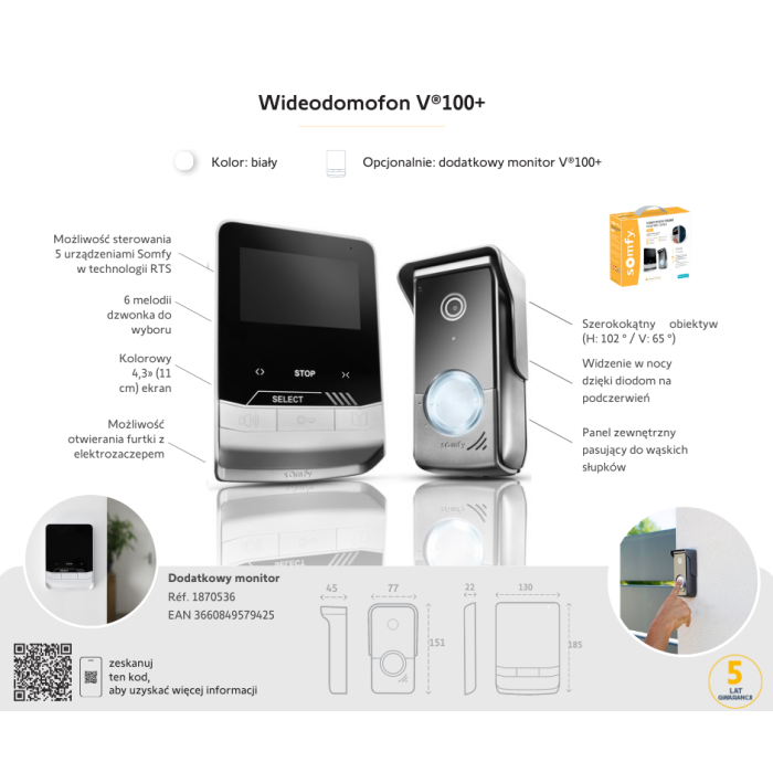 Somfy
Zestaw do zdalnego sterowania bramą wjazdową: Connectivity Kit + SGS Essential + V100+