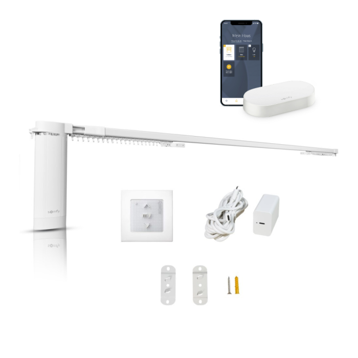 Karnisz elektryczny z centralką do zdalnego sterowania Connectivity kit Somfy