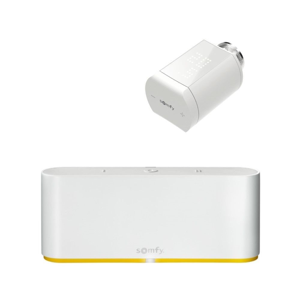 Zestaw smart ogrzewanie – centrala Somfy TaHoma Switch i głowice termostatyczne io