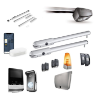 Napęd do bramy dwuskrzydłowej SGS Essential + napęd do bramy garażowej GDK 700 + Centralka Connectivity Kit + Wideodomofon V100+ Somfy